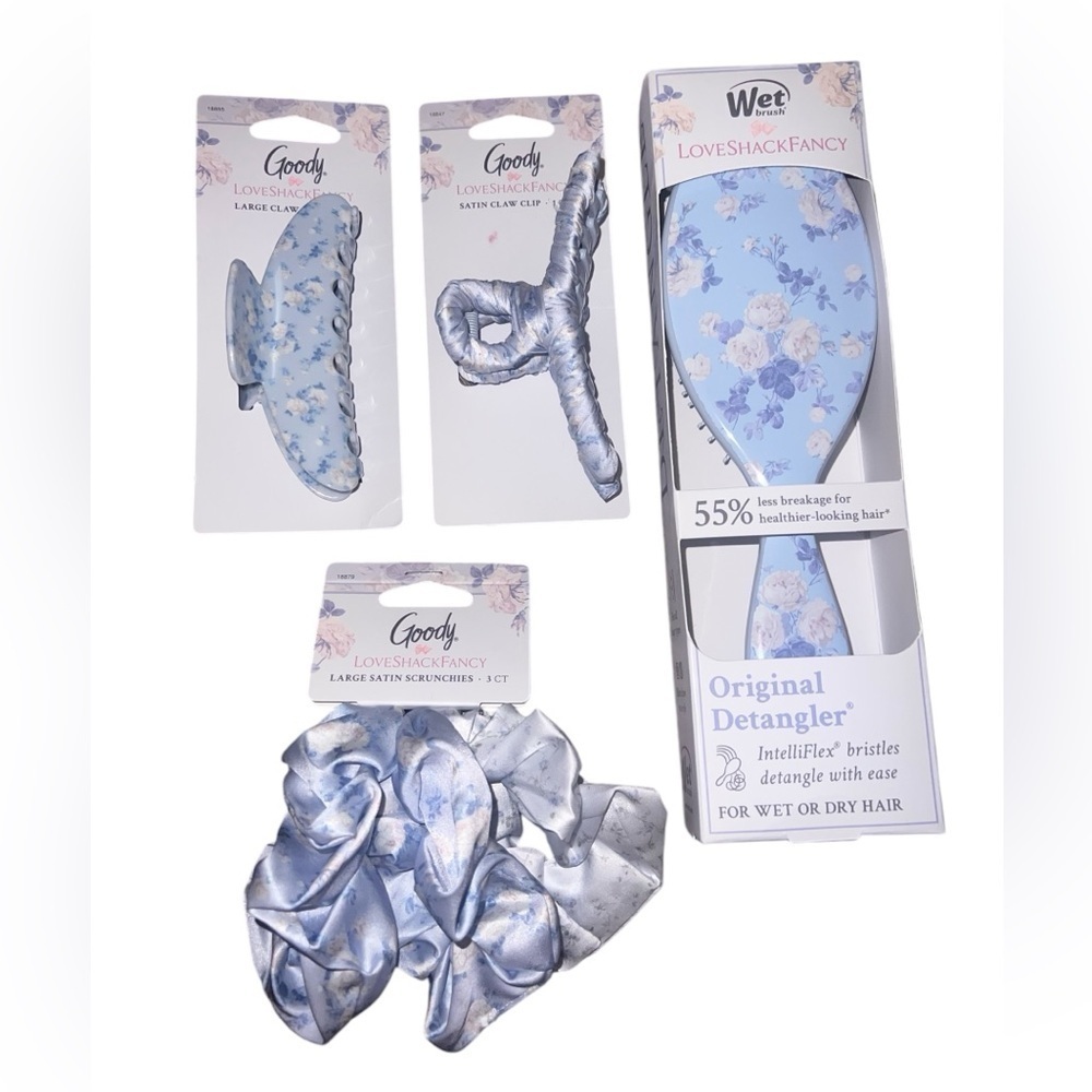 NWT Wet Brush x LoveShackFancy Hair Brush & Goody x LoveShackFancy Accessory Set